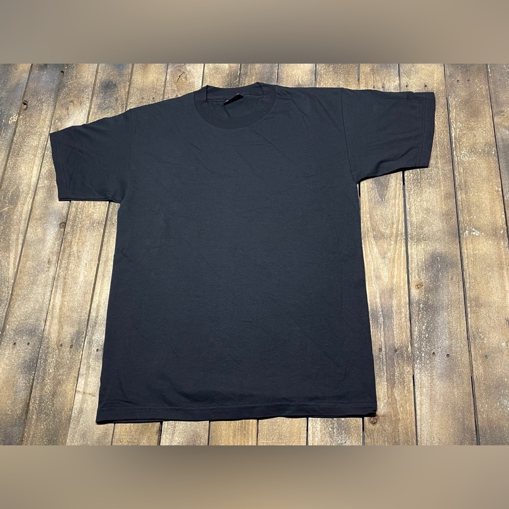Lot of 3 Deadstock Black Crew Neck Tees - Large